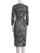 Just Cavalli Printed Midi Length Dress