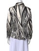 Just Cavalli Silk Printed Button-Up Top