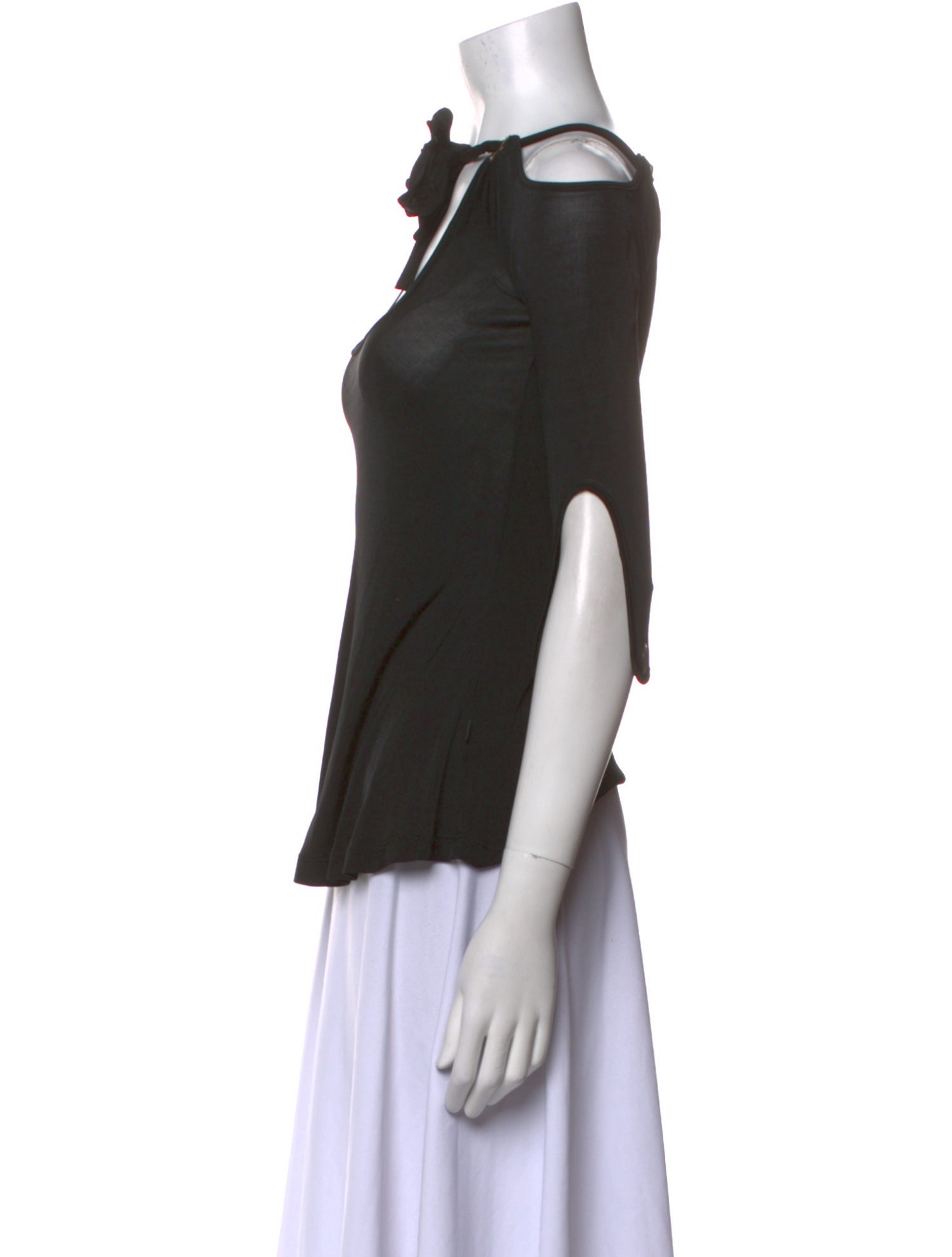 Just Cavalli Square Neckline Three-Quarter Sleeve Top