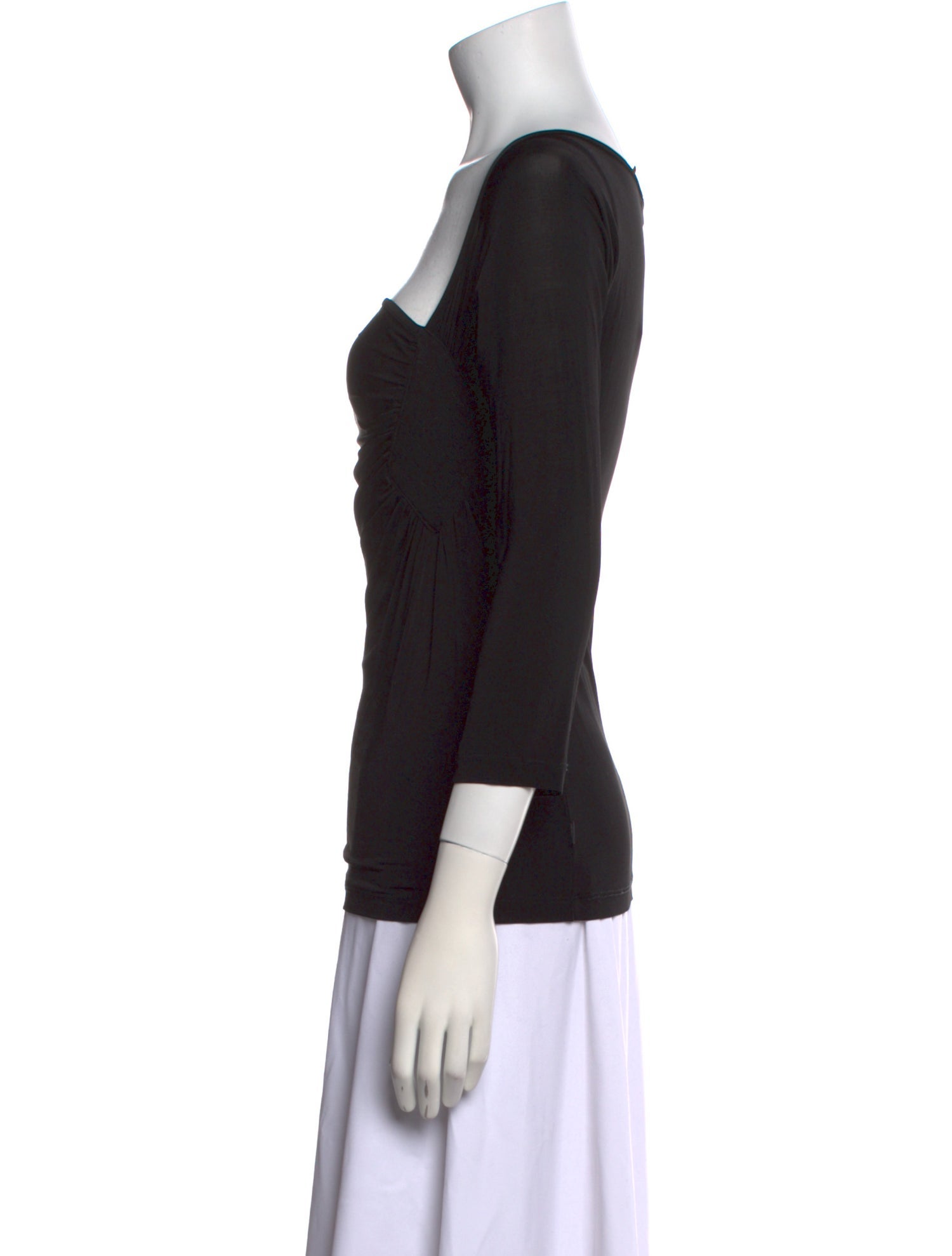 Just Cavalli One-Shoulder Three-Quarter Sleeve Top