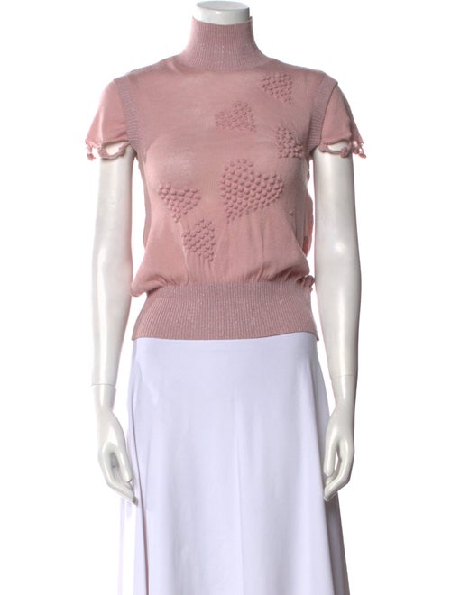 Just Cavalli Virgin Wool Mock Neck Crop Top