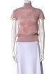 Just Cavalli Virgin Wool Mock Neck Crop Top