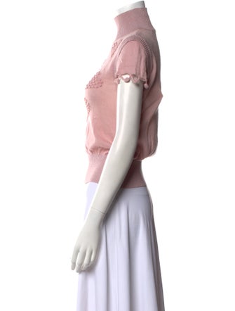 Just Cavalli Virgin Wool Mock Neck Crop Top