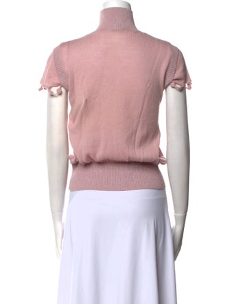 Just Cavalli Virgin Wool Mock Neck Crop Top