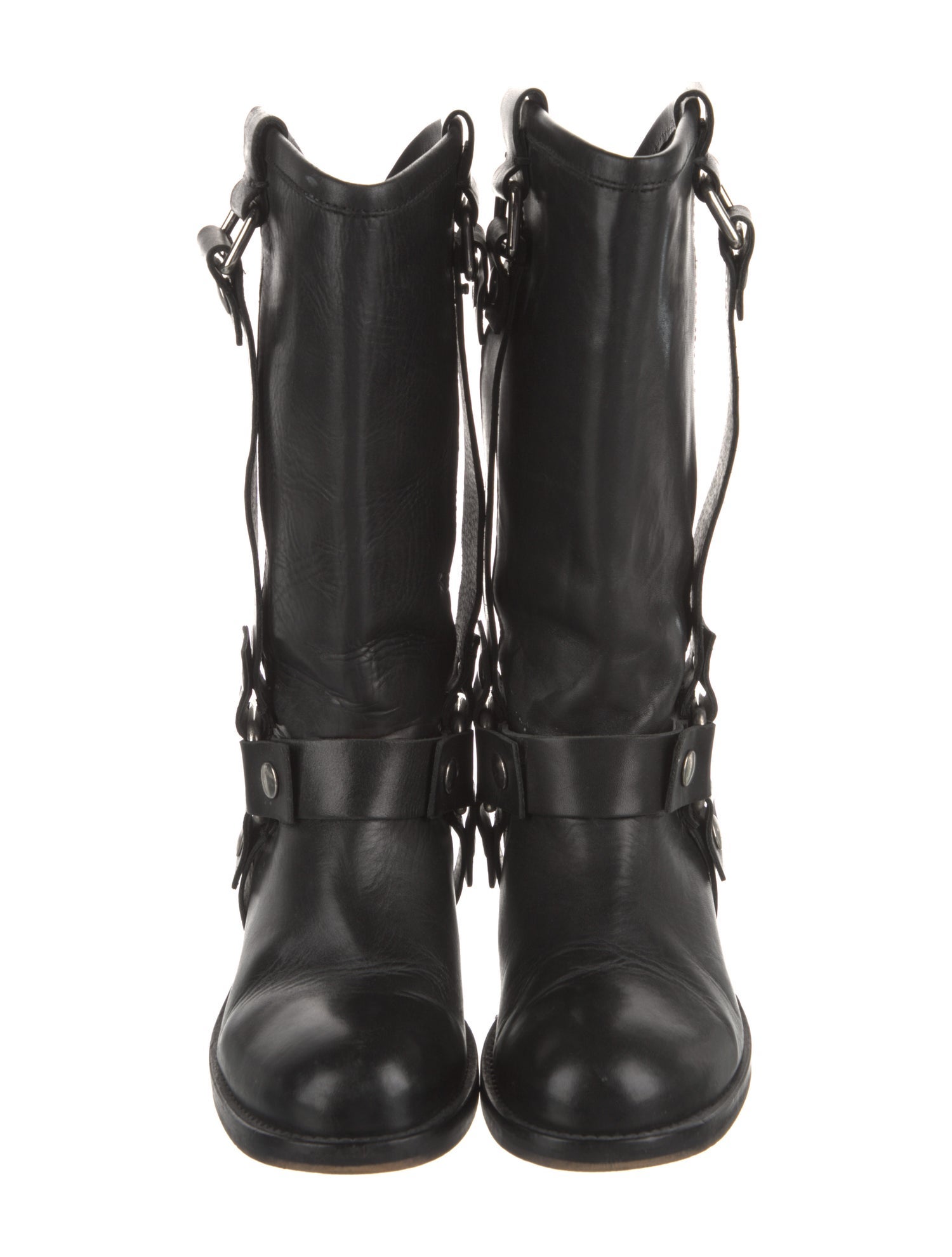 Just Cavalli Leather Moto Boots
