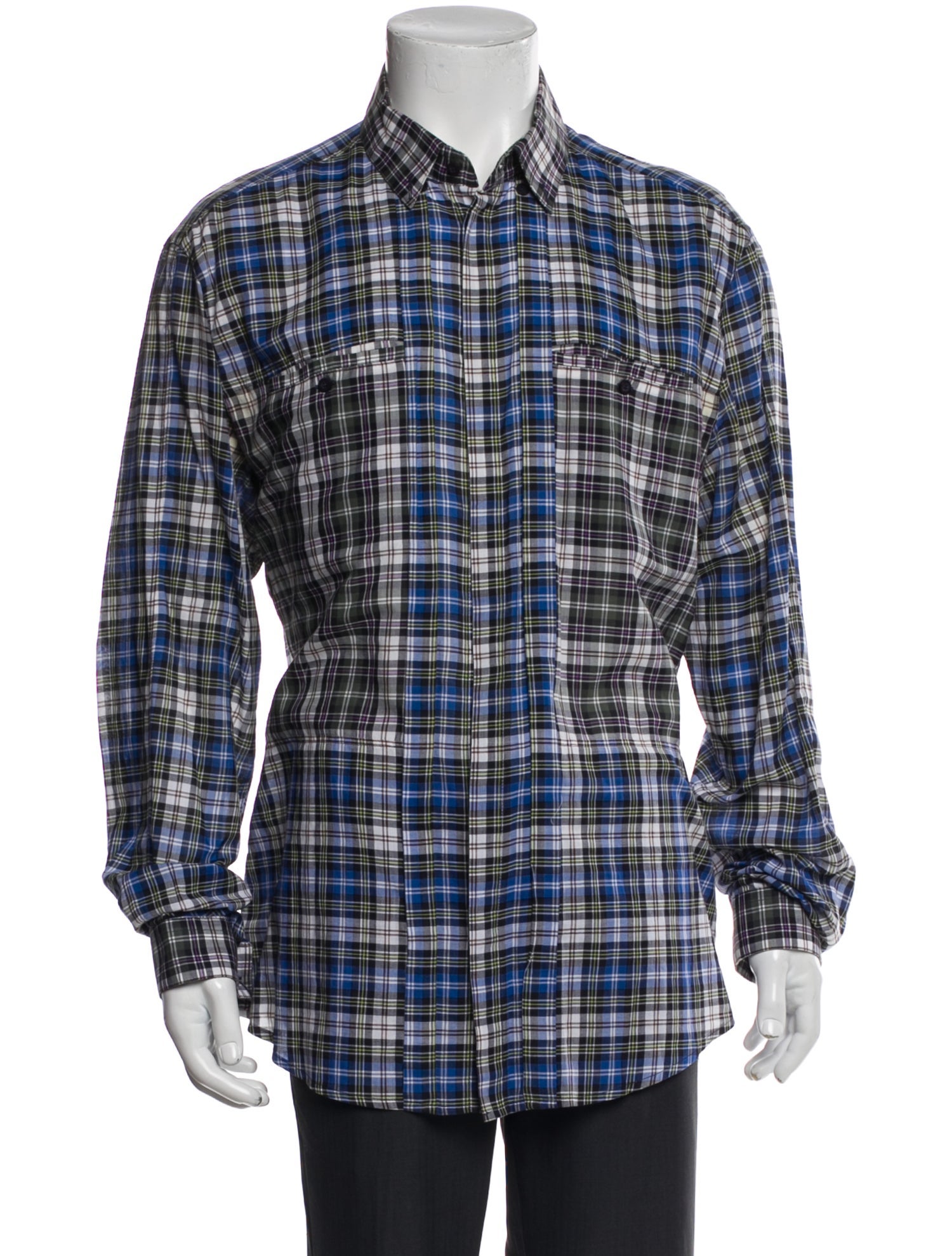 Just Cavalli Plaid Print Long Sleeve Shirt