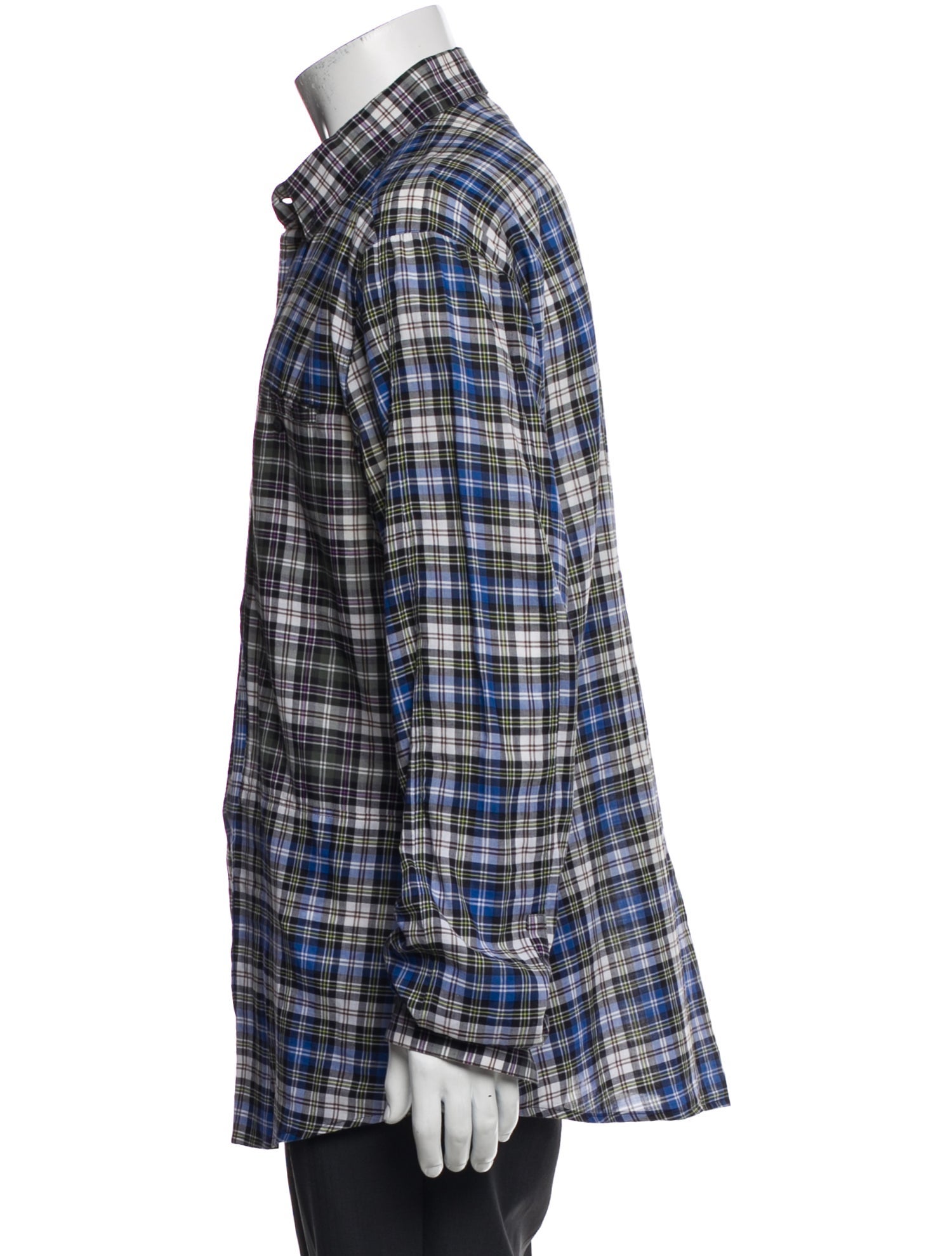 Just Cavalli Plaid Print Long Sleeve Shirt