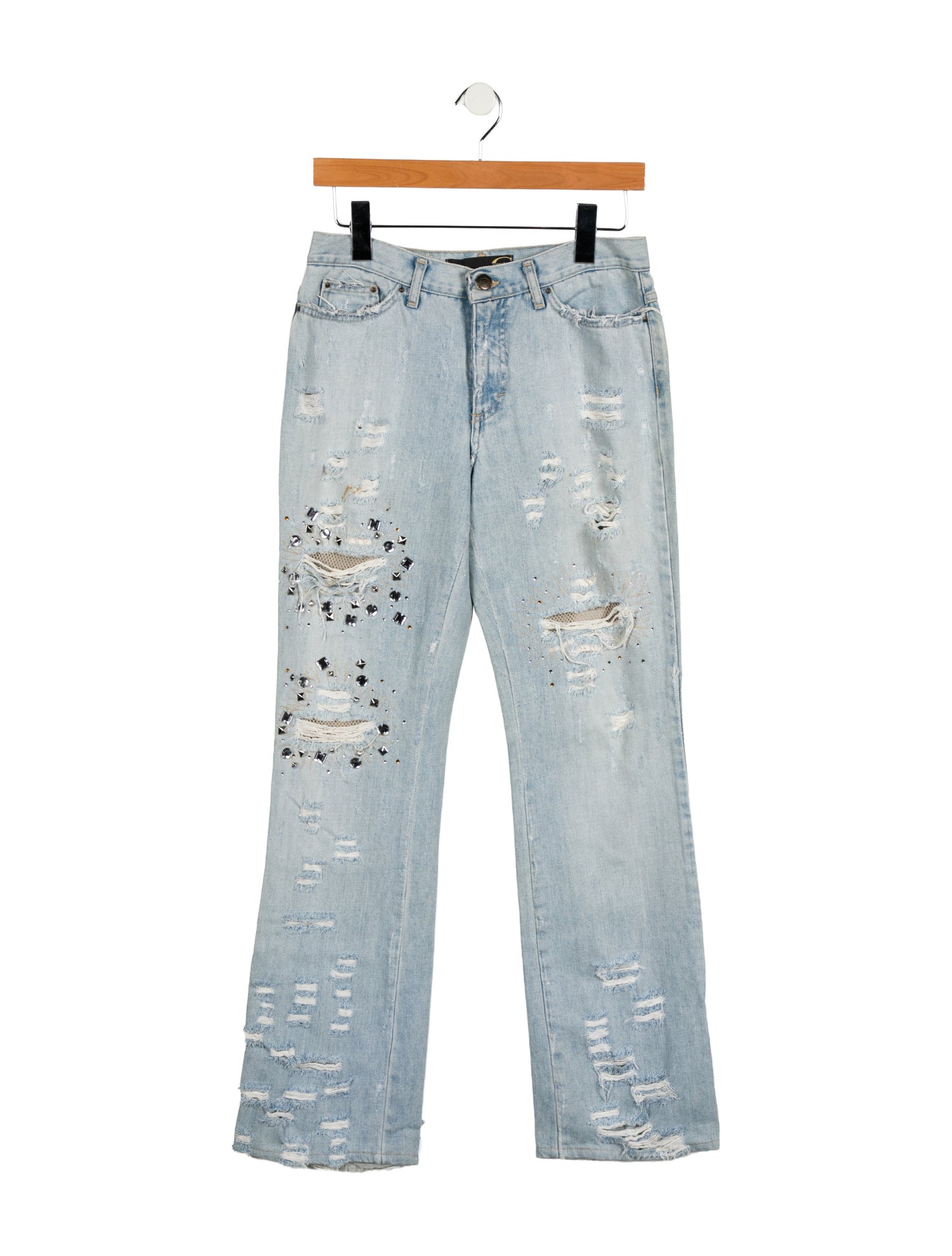 Just Cavalli Mid-Rise Wide Leg Jeans