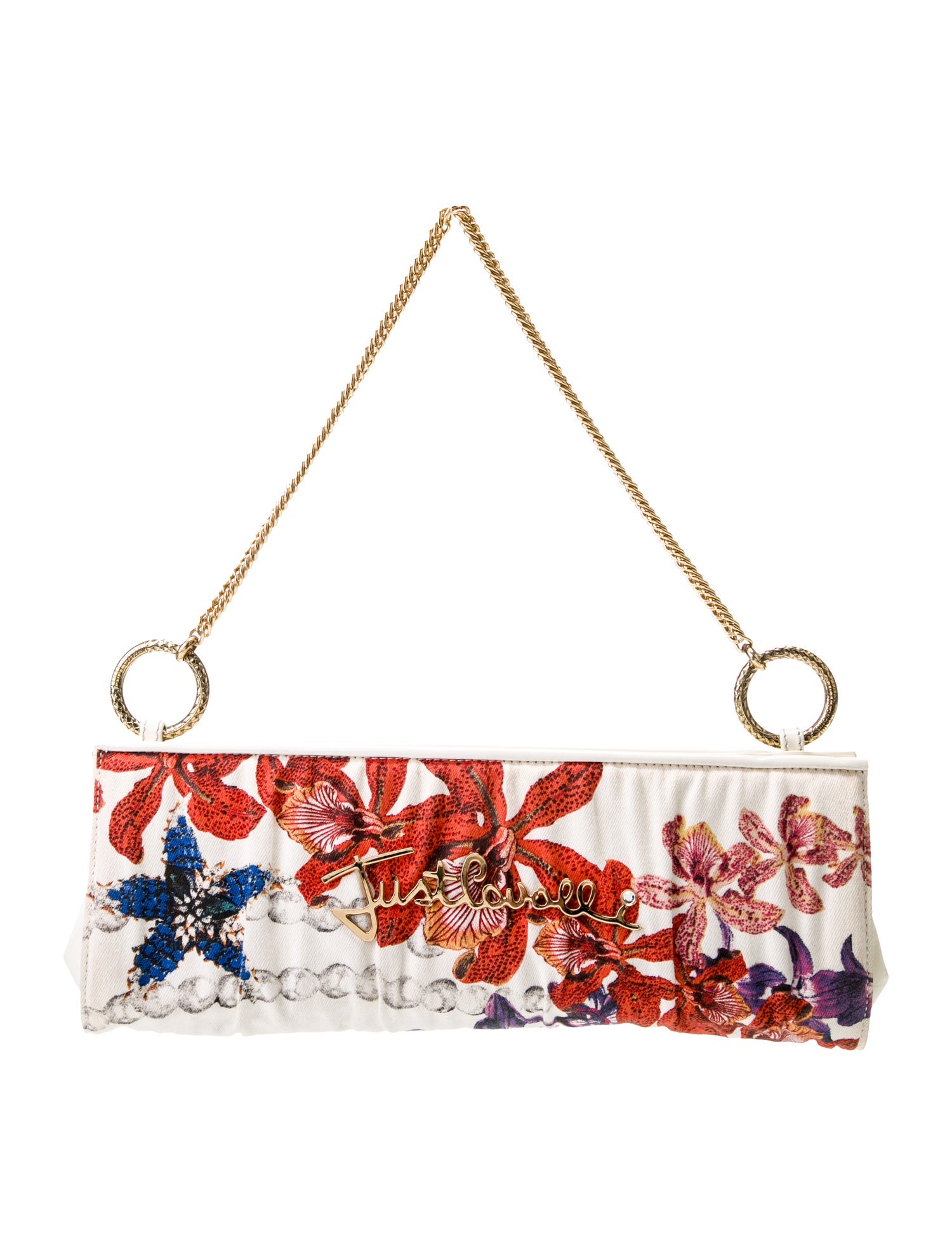 Just Cavalli Satin Shoulder Bag