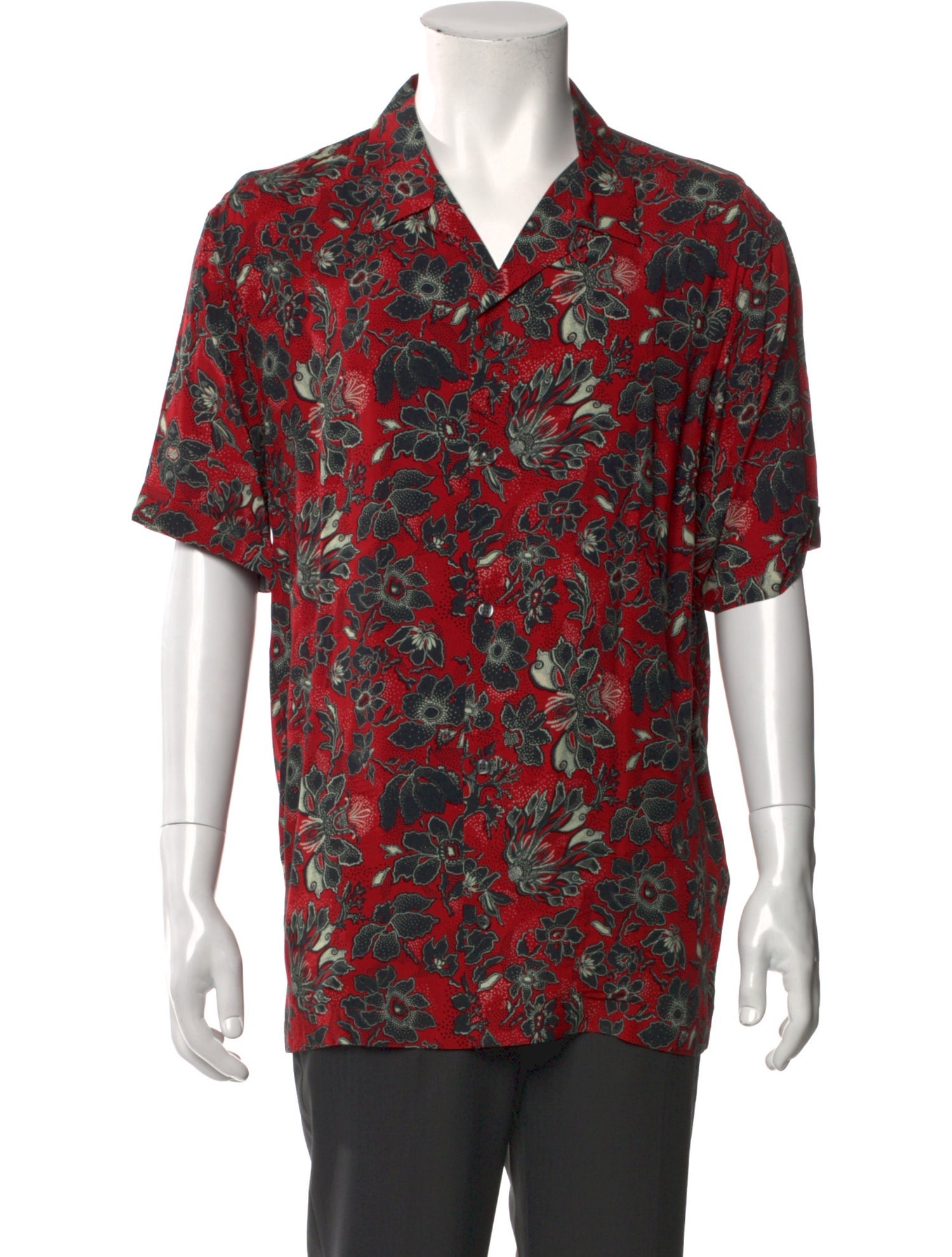 Just Cavalli Floral Print Short Sleeve Shirt