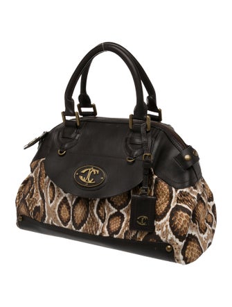 Just Cavalli Jacquard Top Handle Bag