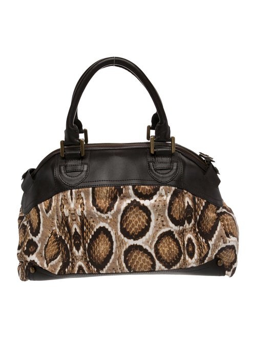 Just Cavalli Jacquard Top Handle Bag