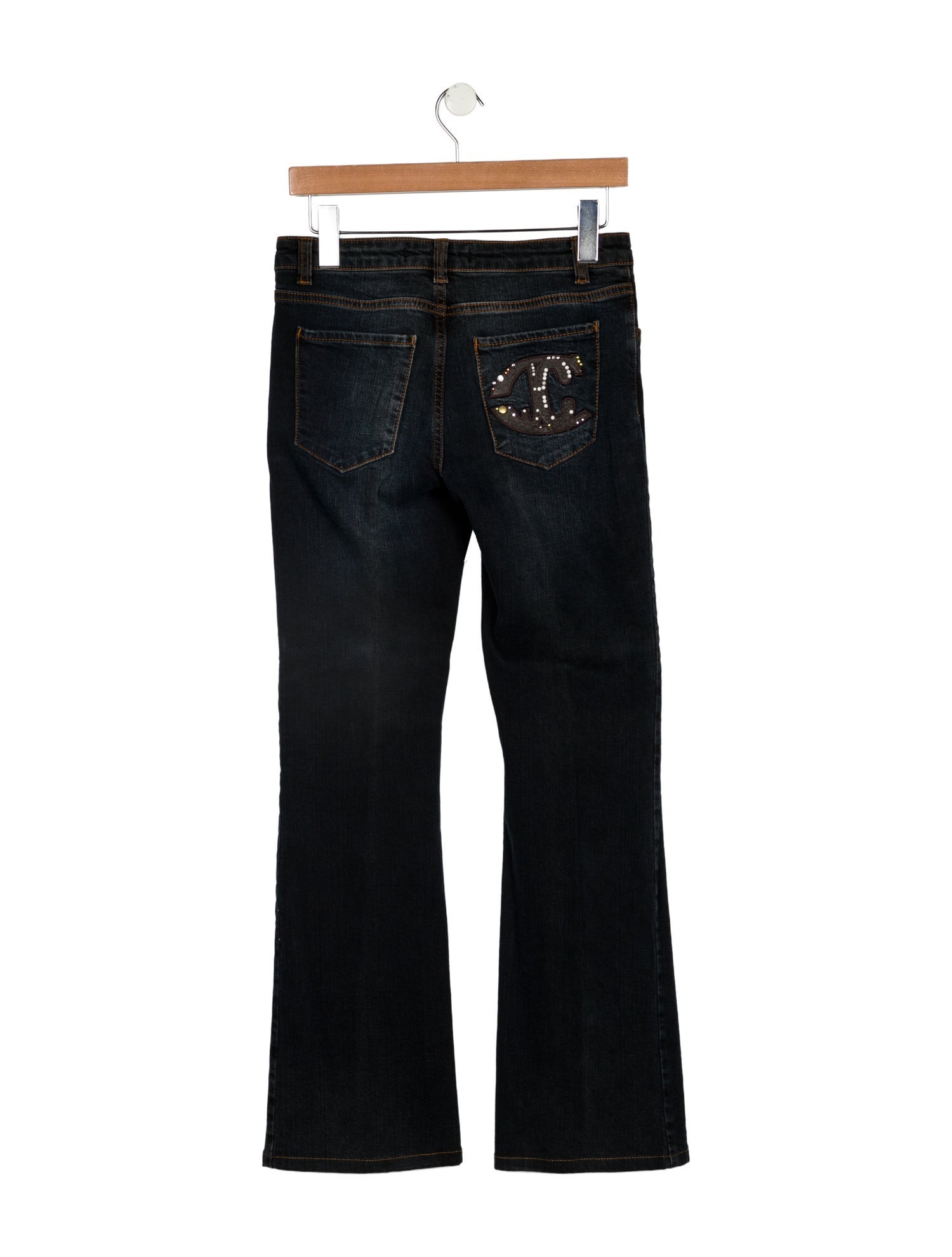 Just Cavalli Mid-Rise Wide Leg Jeans