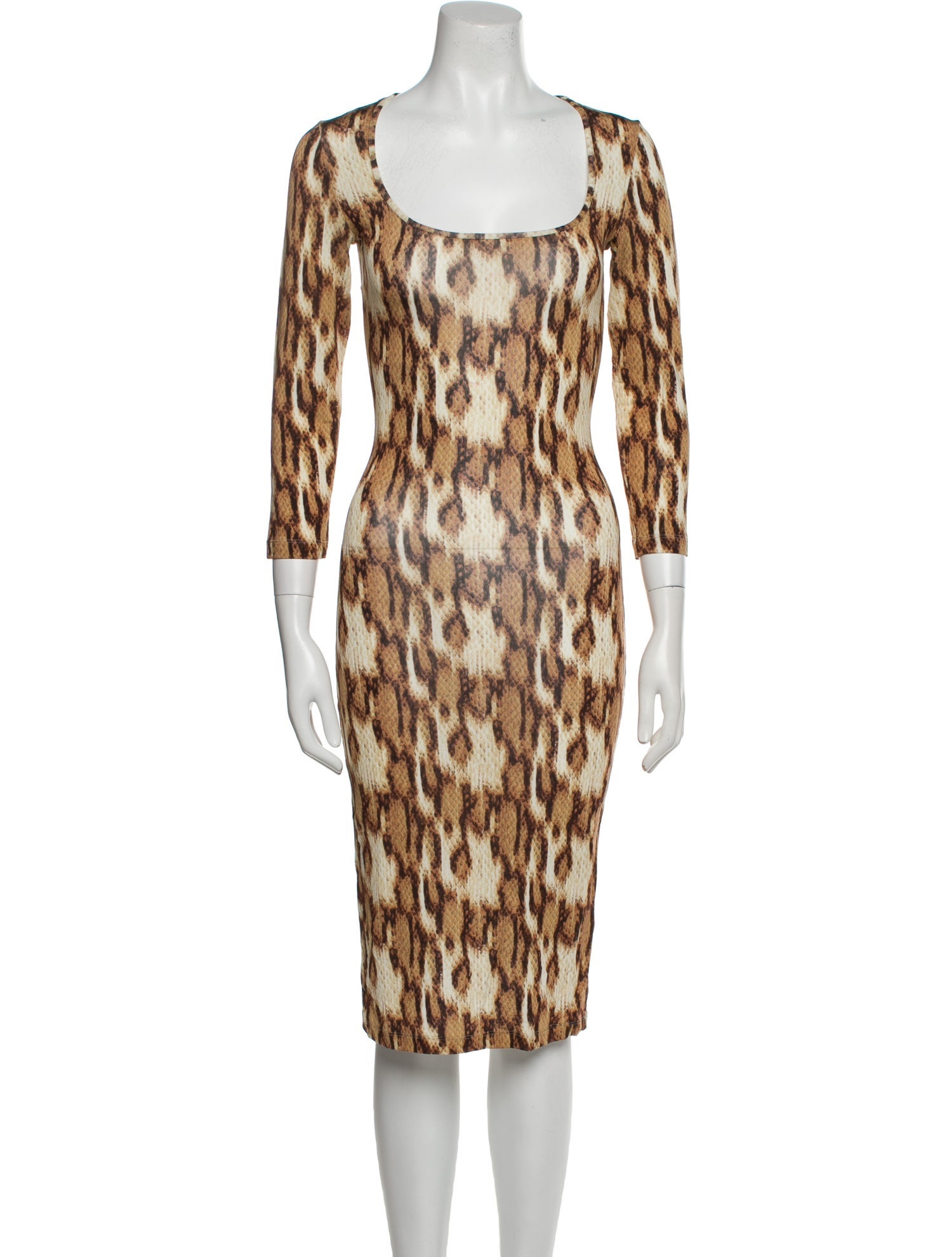 Just Cavalli Animal Print Midi Length Dress