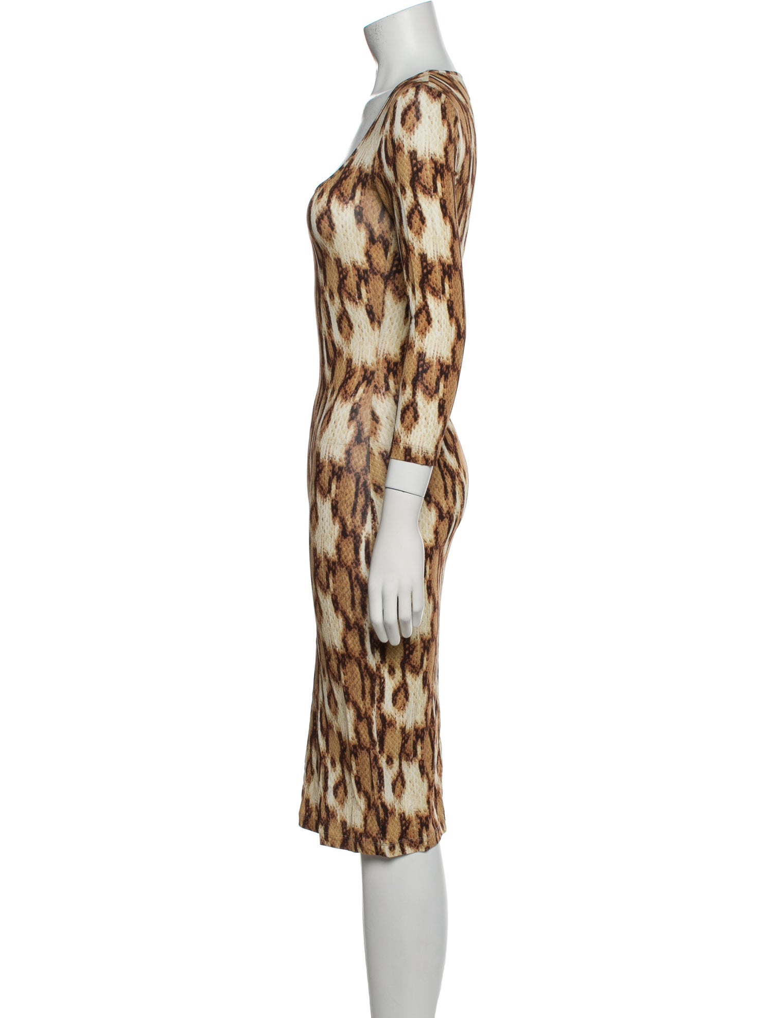 Just Cavalli Animal Print Midi Length Dress