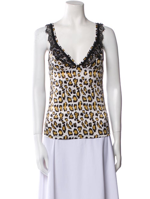 Just Cavalli Animal Print Lace Trim Embellishment Pajamas