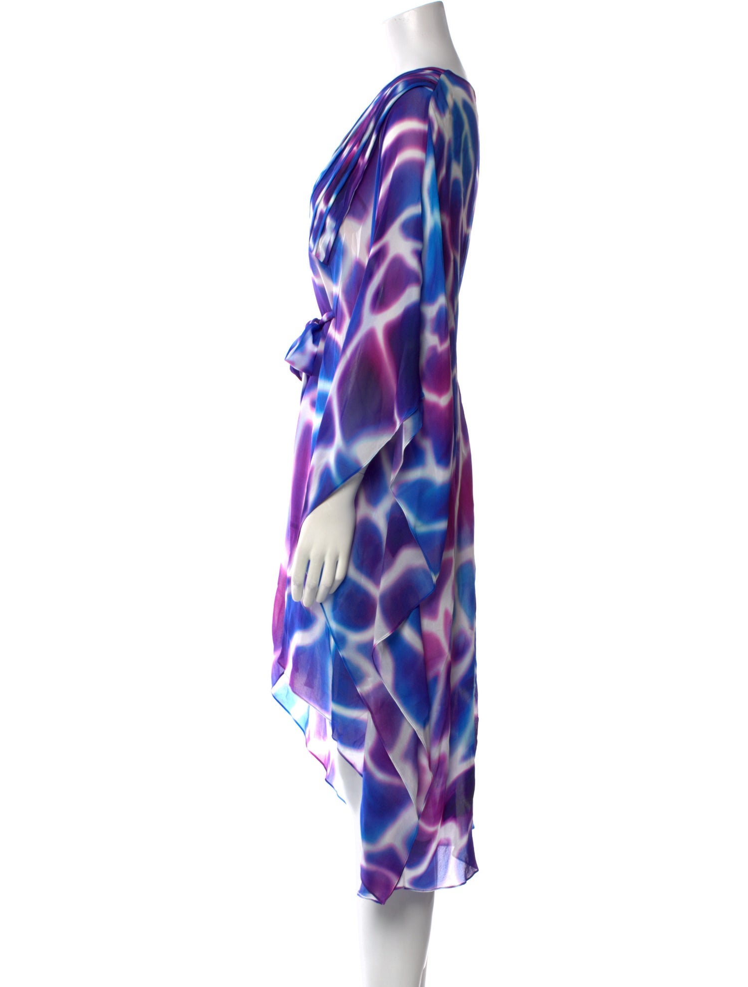 Just Cavalli Tie-Dye Print Midi Length Dress