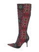 Just Cavalli Canvas Printed Boots