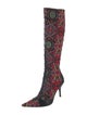 Just Cavalli Canvas Printed Boots