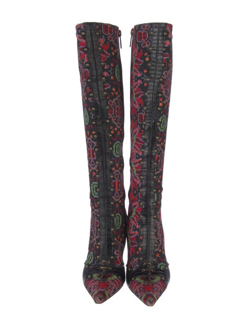 Just Cavalli Canvas Printed Boots