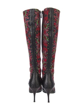 Just Cavalli Canvas Printed Boots