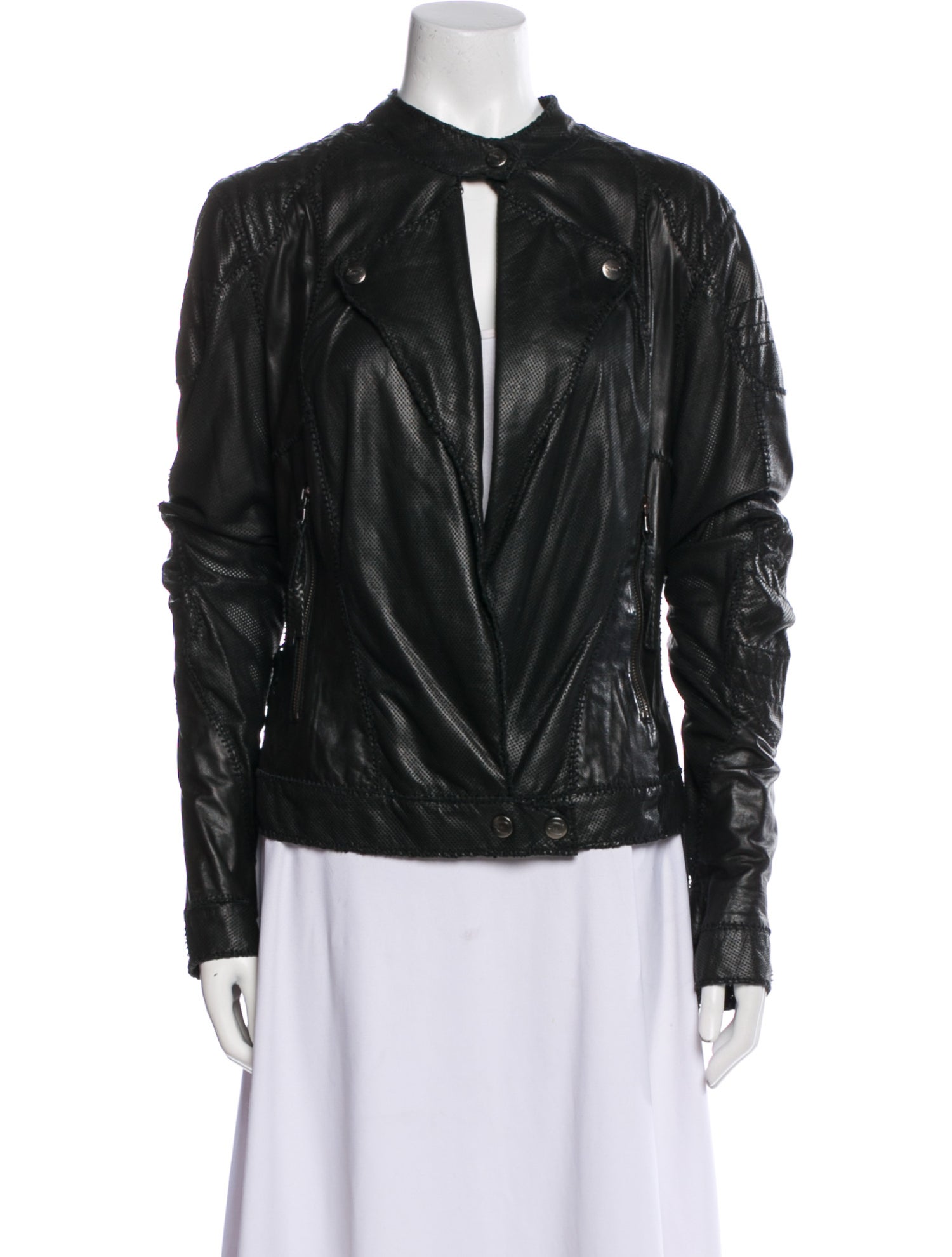 Just Cavalli Leather Biker Jacket