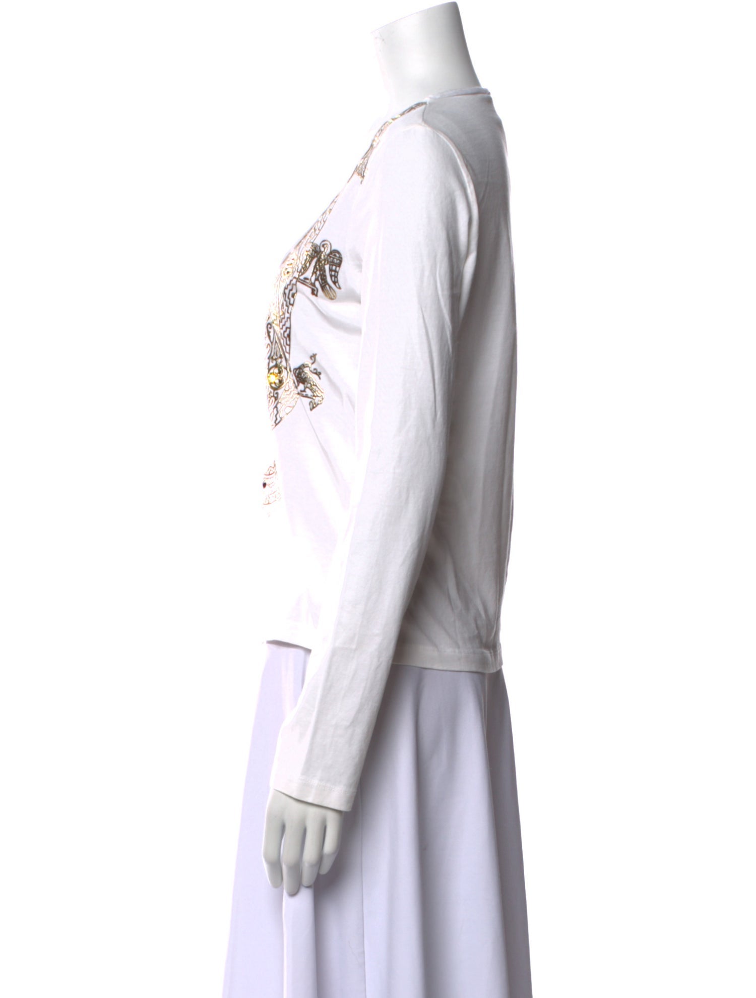 Just Cavalli Graphic Print Scoop Neck Top