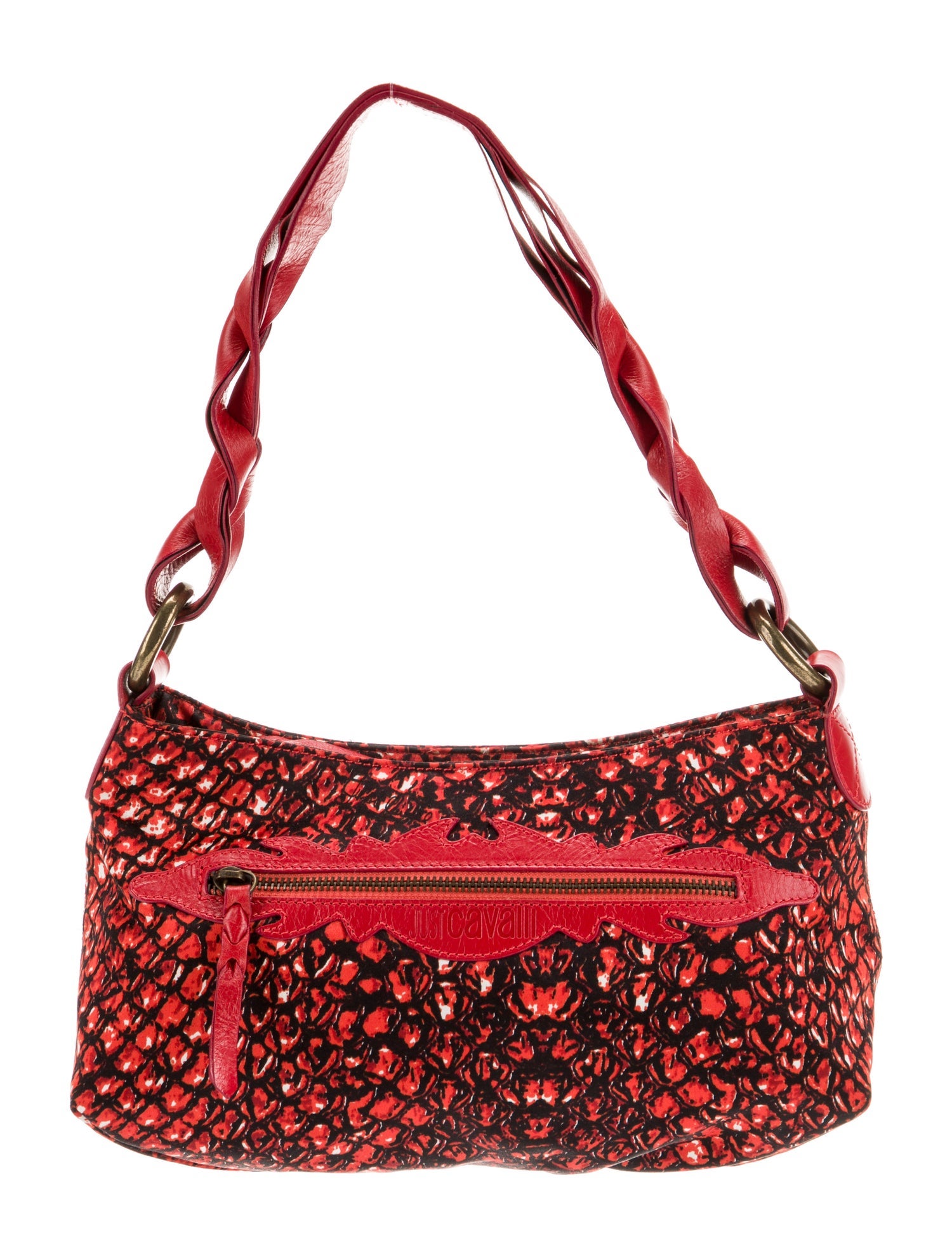 Just Cavalli Leather Shoulder Bag