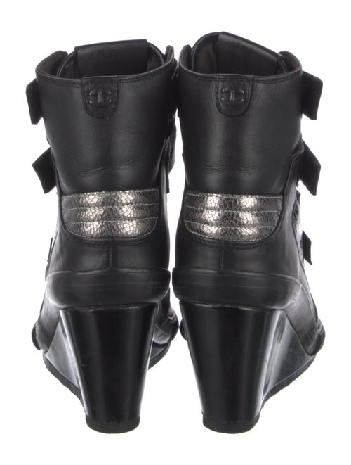 Just Cavalli Leather Patterned Combat Boots