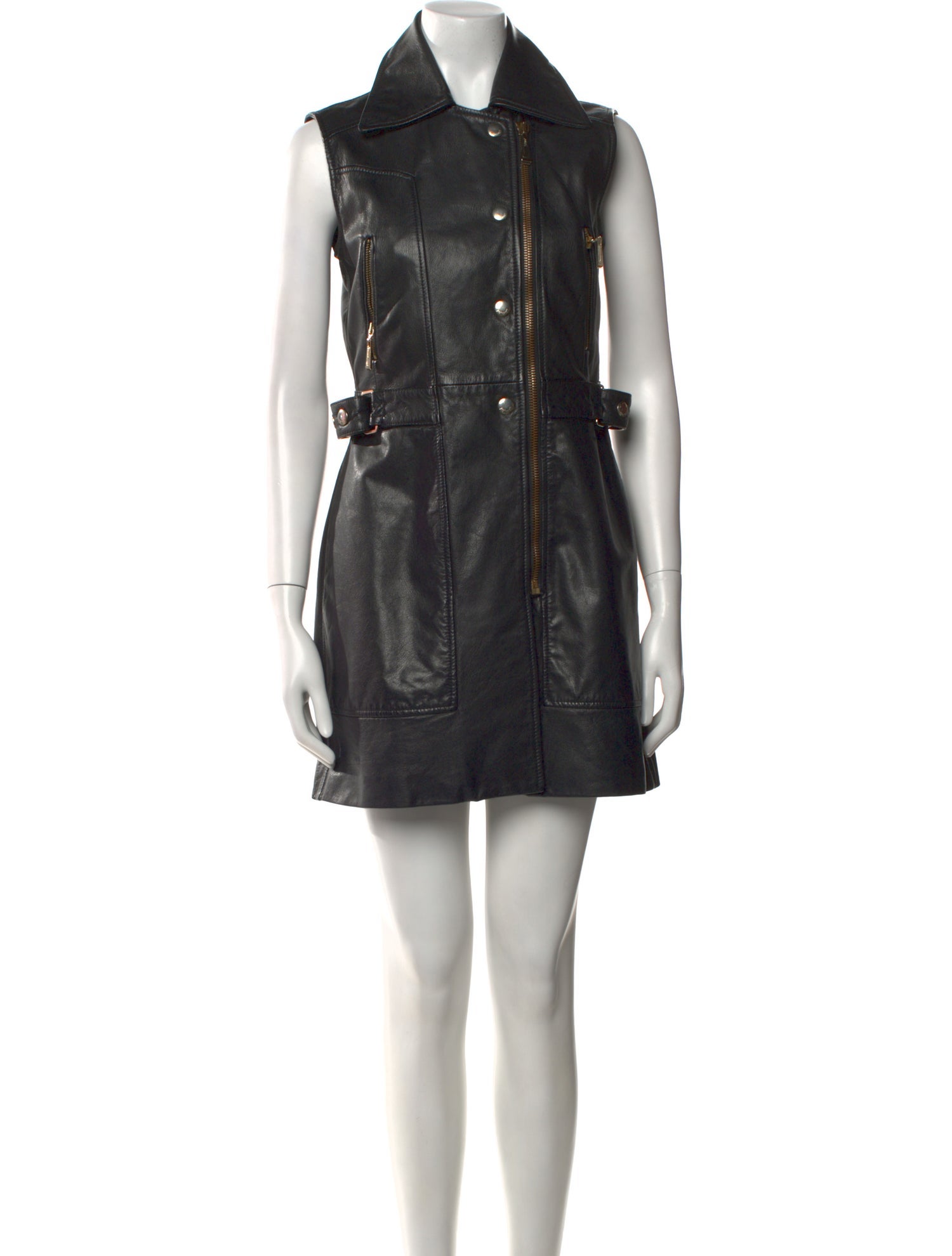 Just Cavalli Leather Mini Dress