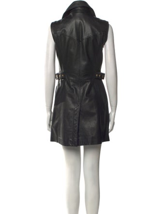 Just Cavalli Leather Mini Dress