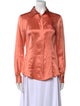 Just Cavalli Silk Long Sleeve Button-Up Top