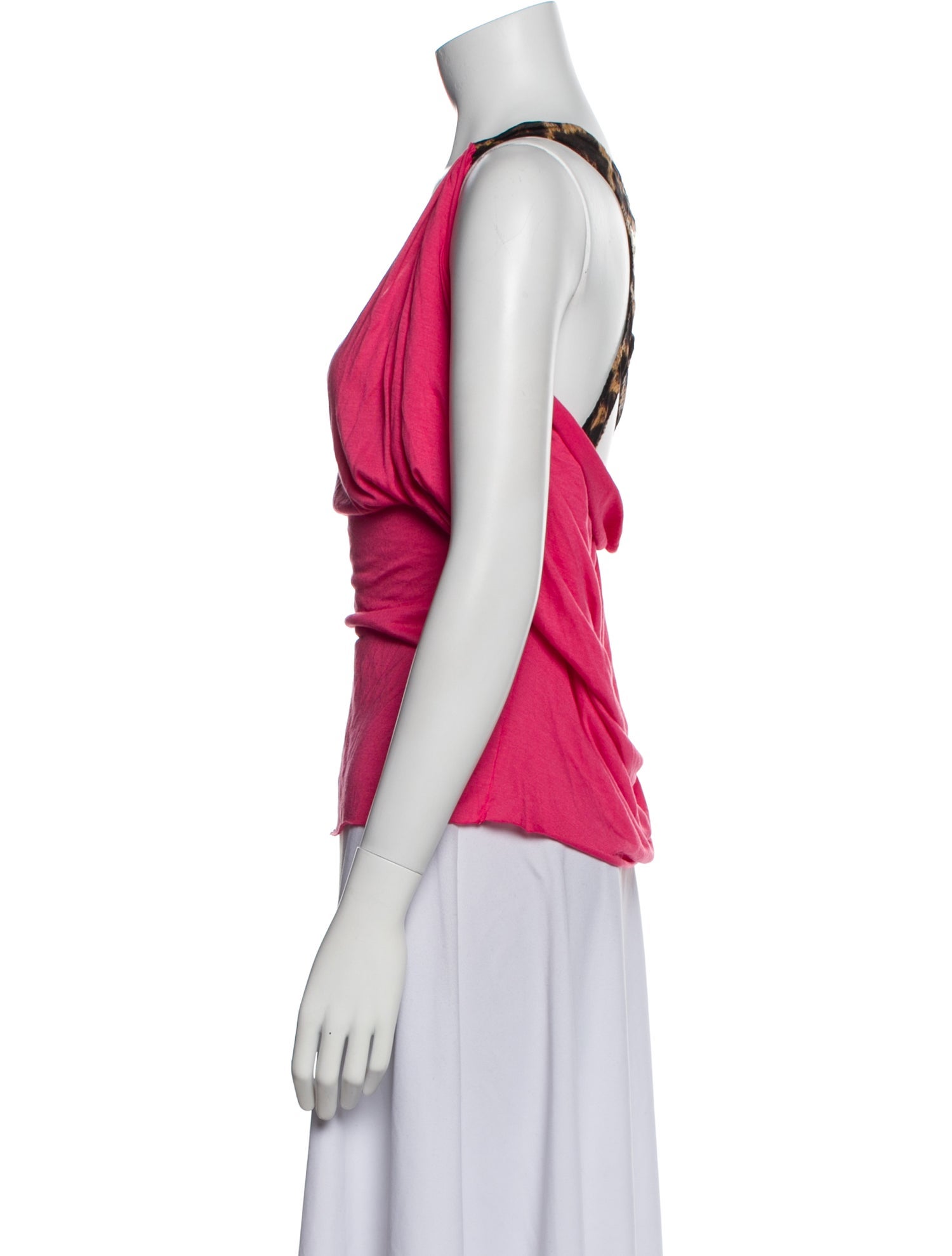 Just Cavalli Cowl Neck Sleeveless Top
