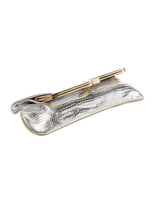 Just Cavalli Embossed Leather Minaudière