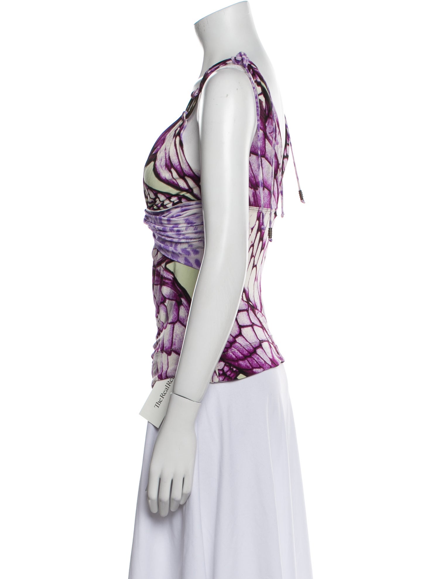 Just Cavalli Printed V-Neck Top