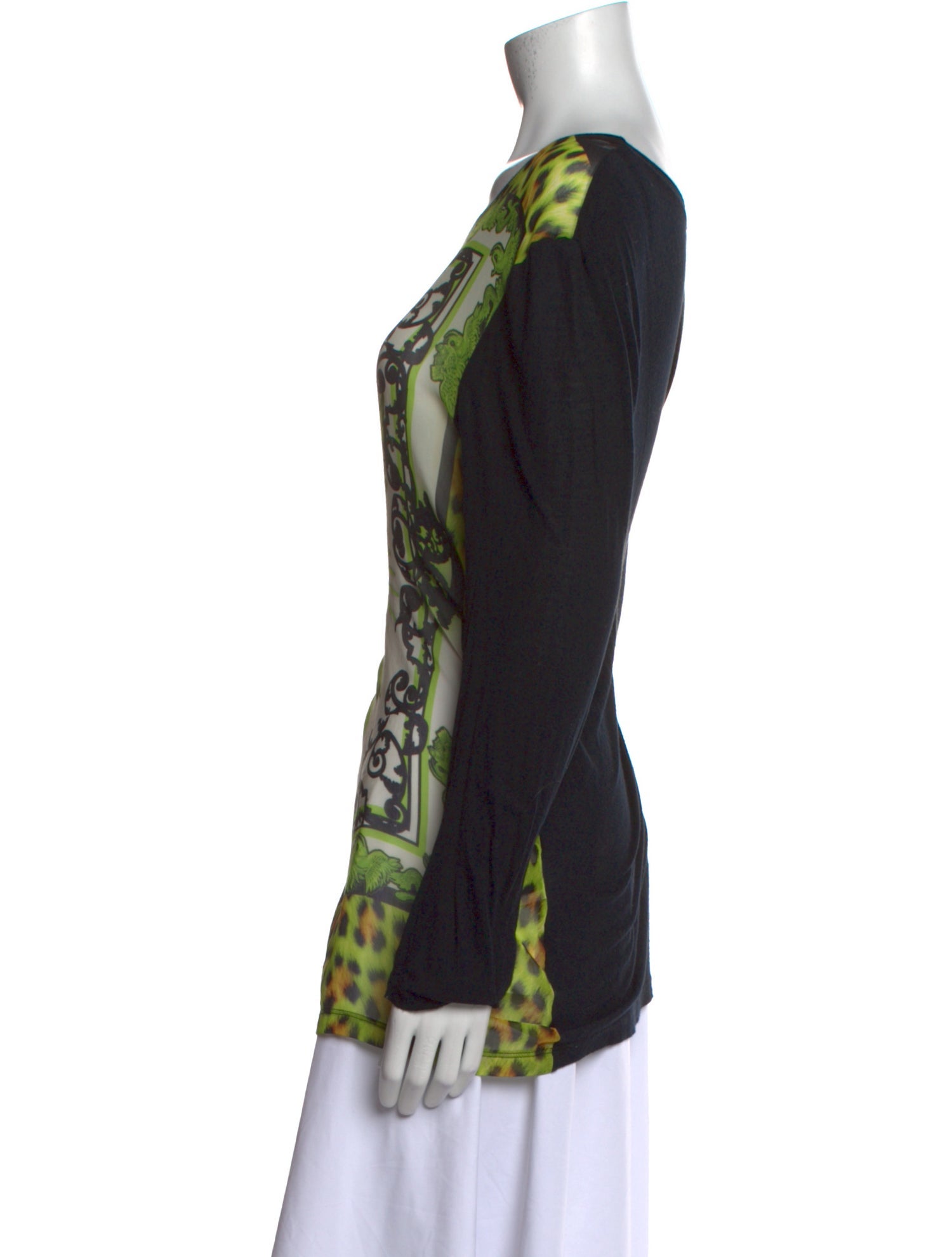 Just Cavalli Printed Bateau Neckline Tunic