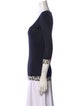 Just Cavalli Scoop Neck Three-Quarter Sleeve Top