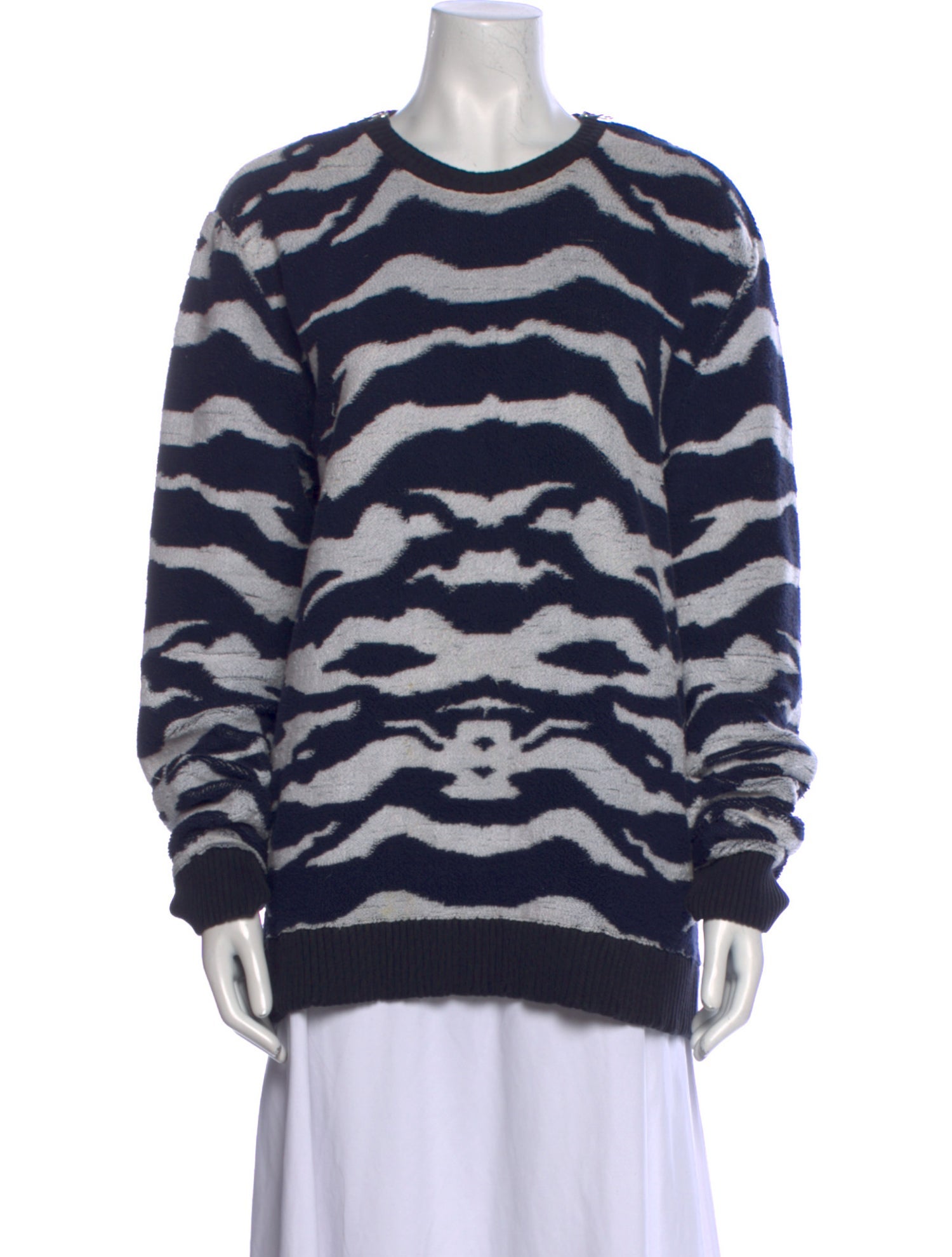 Just Cavalli Animal Print Crew Neck Sweater