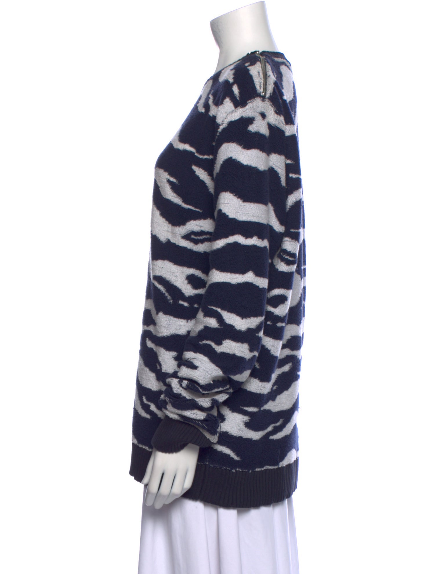 Just Cavalli Animal Print Crew Neck Sweater