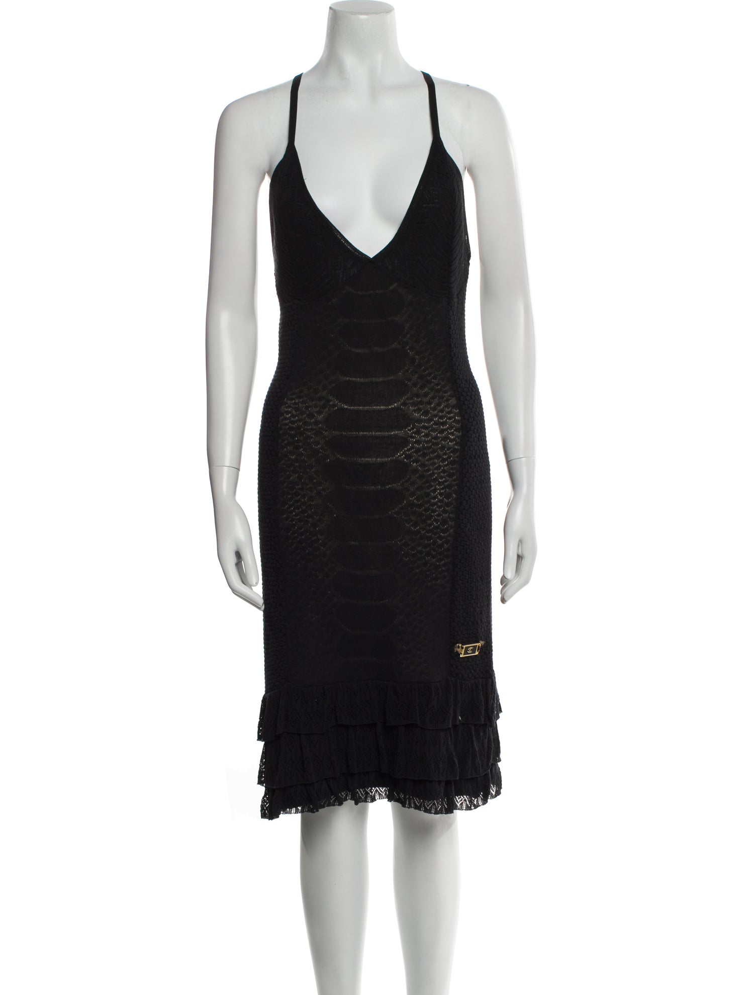 Just Cavalli V-Neck Knee-Length Dress