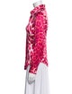 Just Cavalli Silk Animal Print Button-Up Top