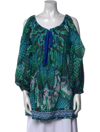 Just Cavalli Printed Scoop Neck Tunic