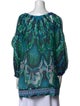 Just Cavalli Printed Scoop Neck Tunic