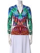Just Cavalli Printed V-Neck Blouse