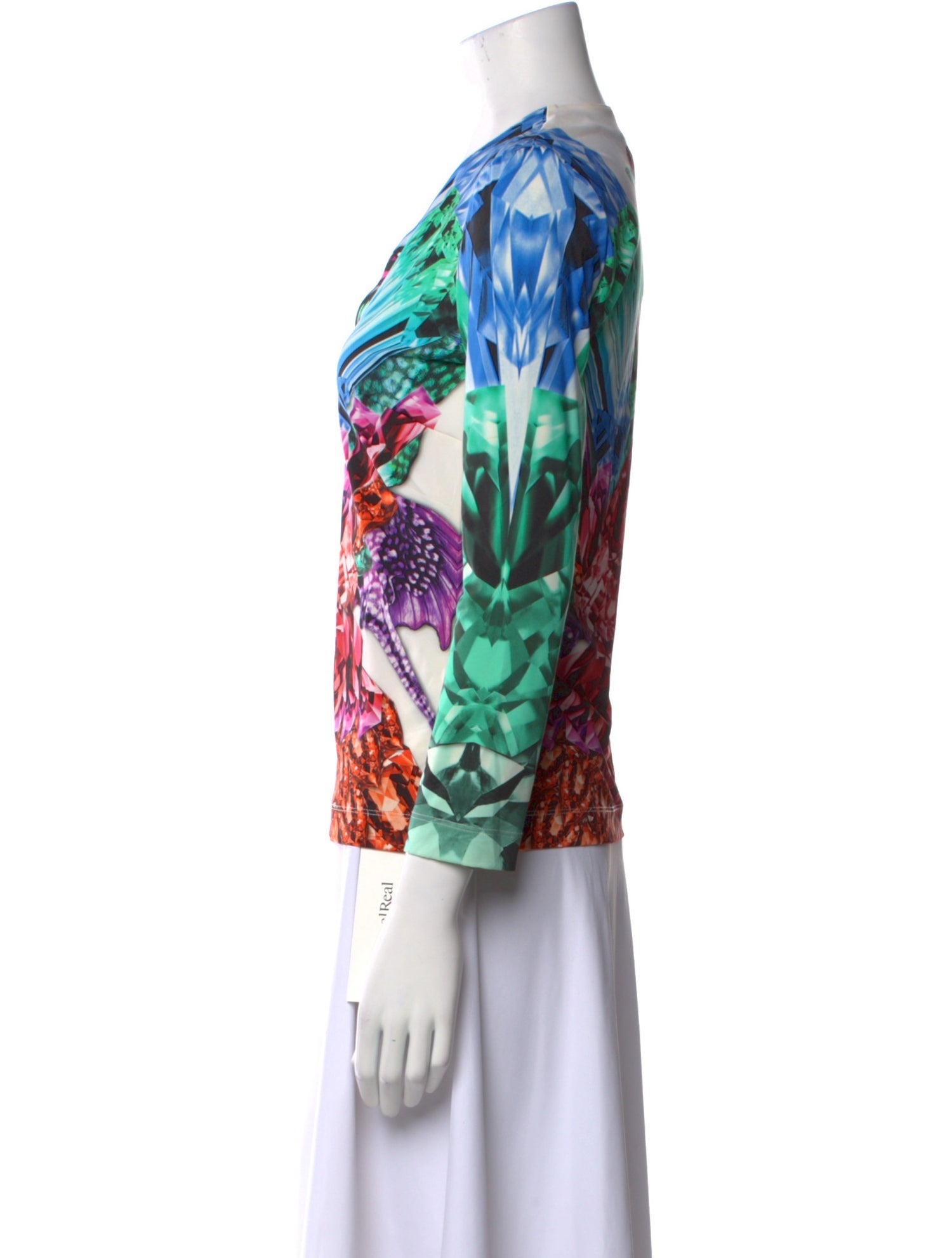 Just Cavalli Printed V-Neck Blouse