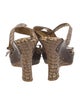 Just Cavalli Leather Animal Print Espadrilles
