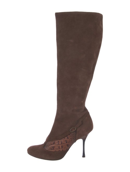 Just Cavalli Embossed Leather Boots