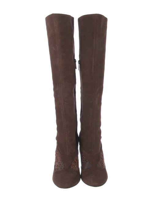 Just Cavalli Embossed Leather Boots