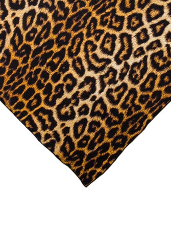 Just Cavalli Silk Animal Print Scarf