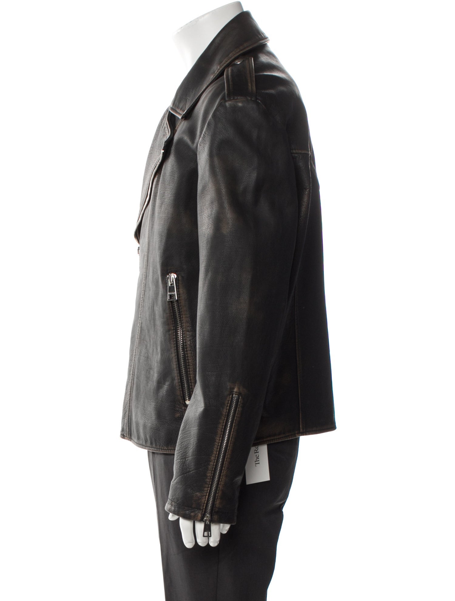 Just Cavalli Calf Leather Moto Jacket